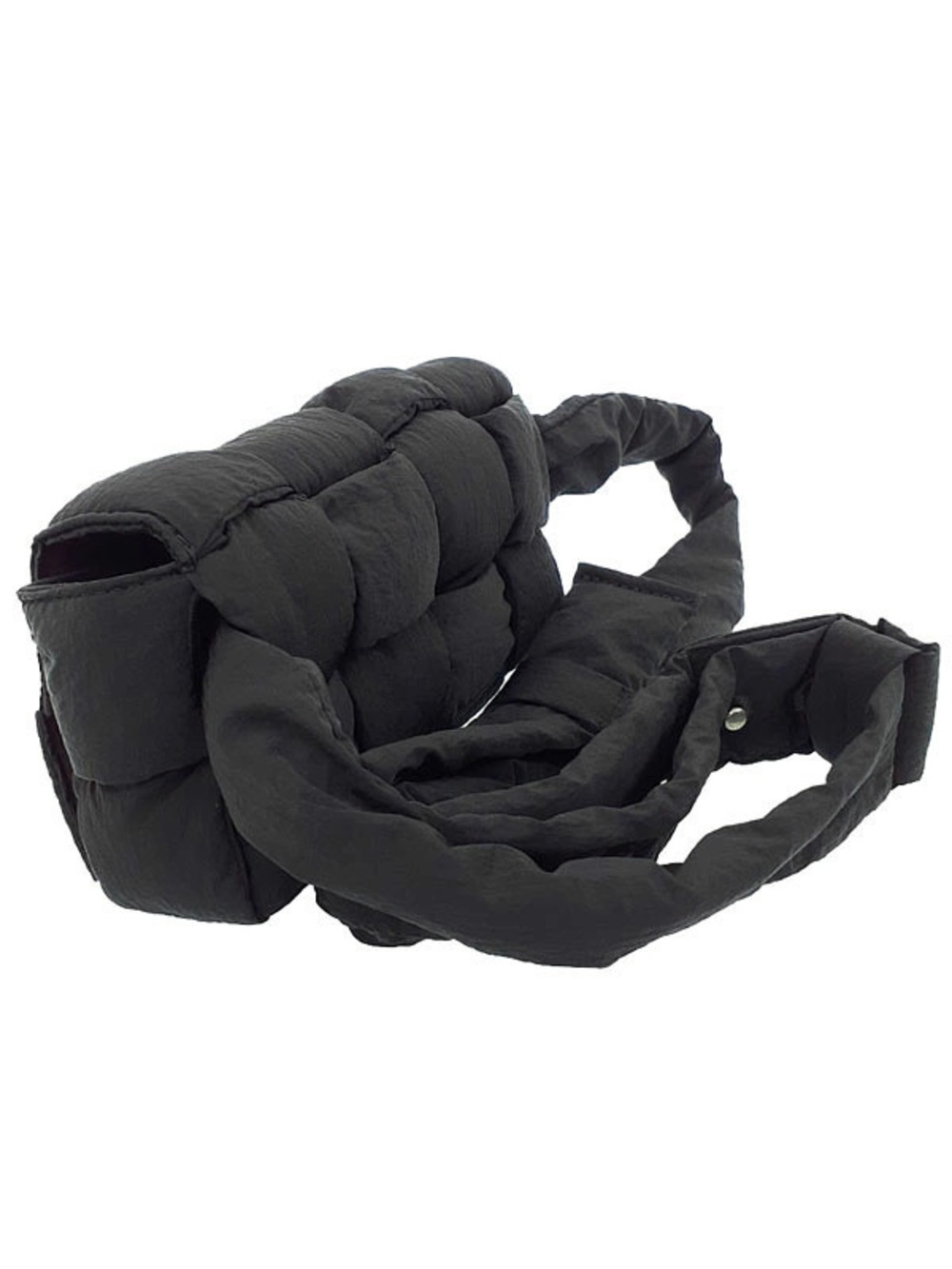 Bottega Veneta Tech Cassette Padded Belt Body Bag Black
